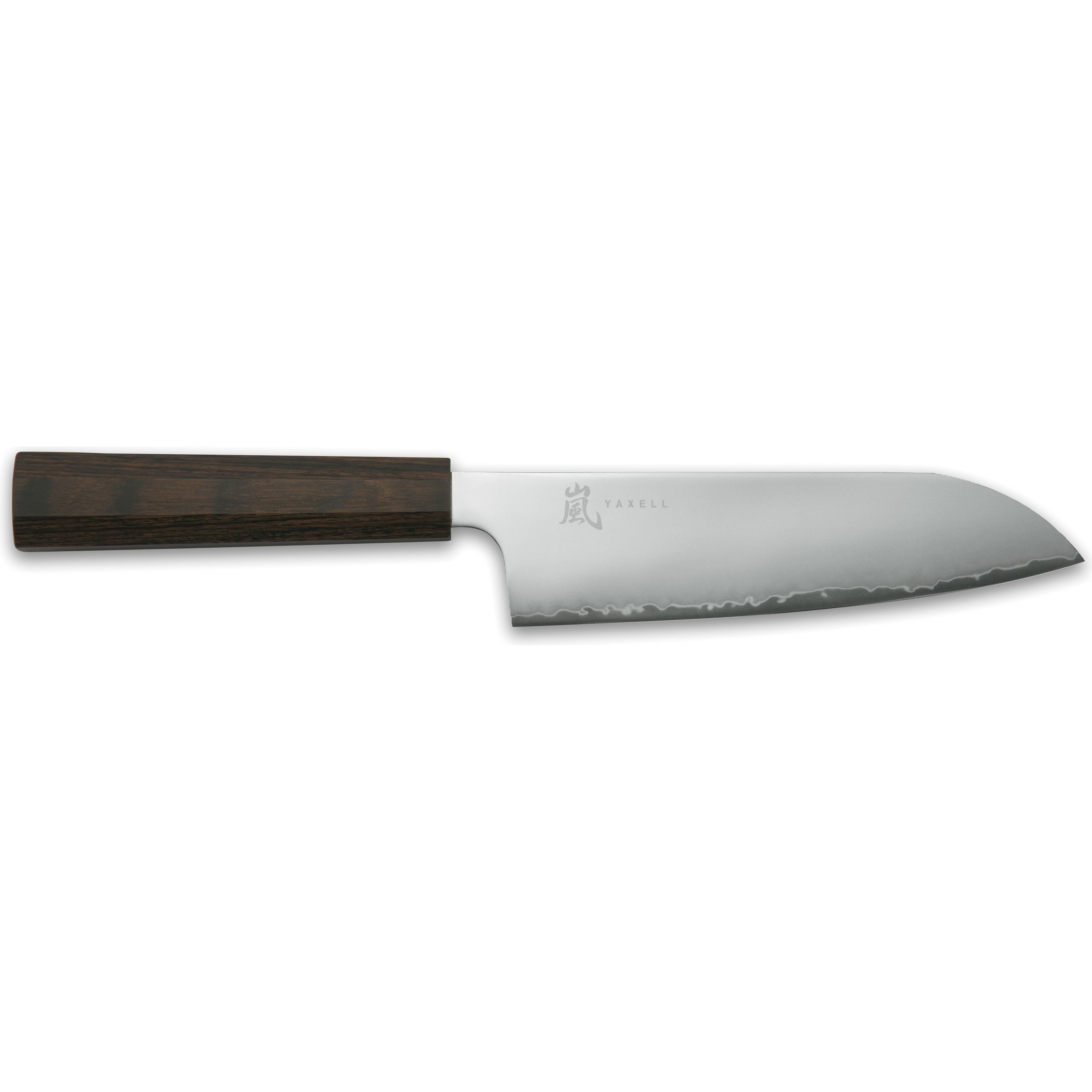 Yaxell HANA Santoku 16,5cm 3-Lagen Edelstahl mit dunkelbraunem Pakkaholzgriff