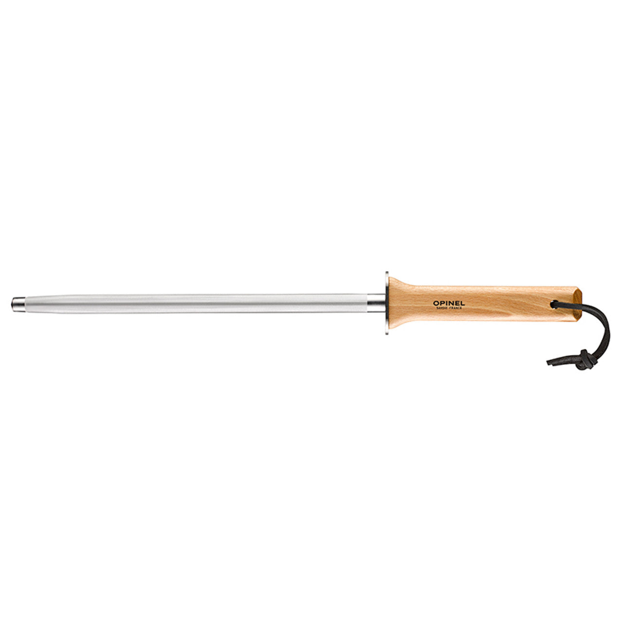 Opinel Aanzetstaal 25 cm RVS Beukenhout met leren koord