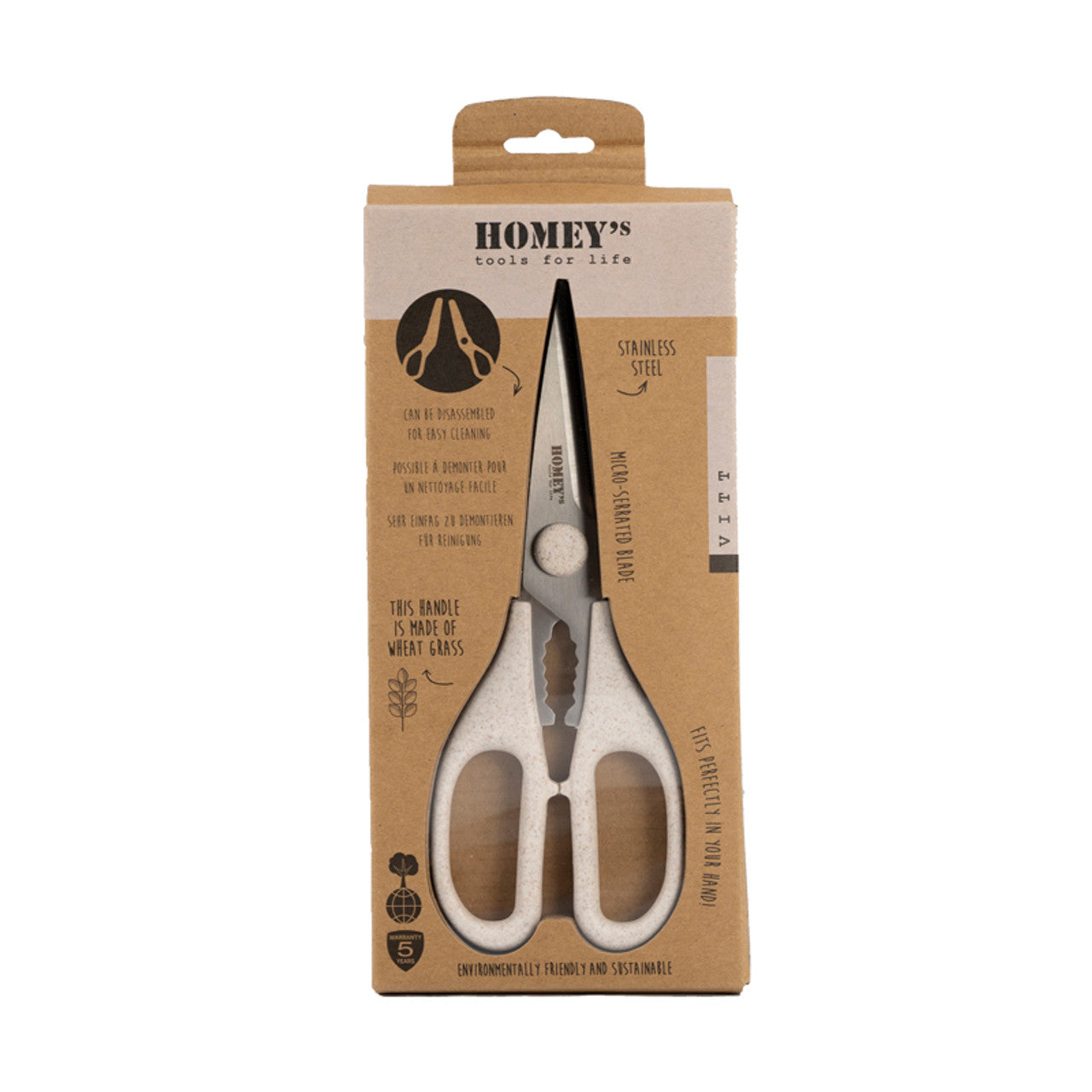 Homey's VITT Keukenschaar RVS / Tarwegras