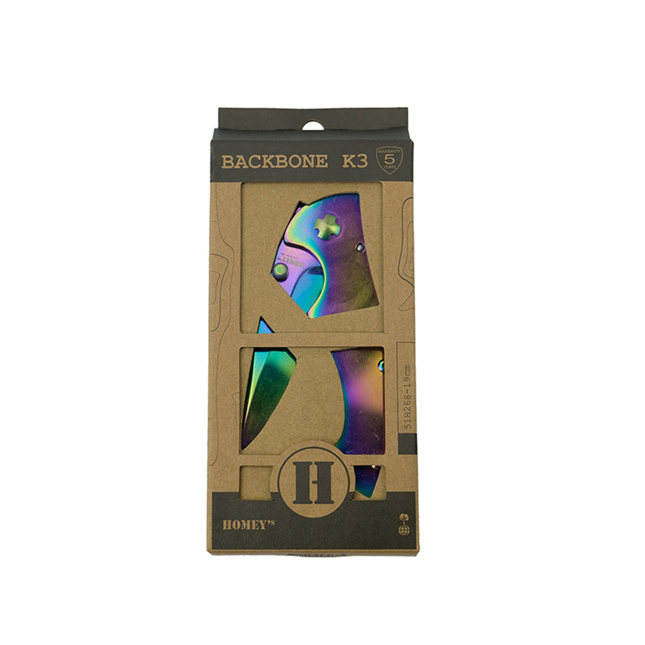 Homey's Zakmes Backbone K3 RVS Titanium
