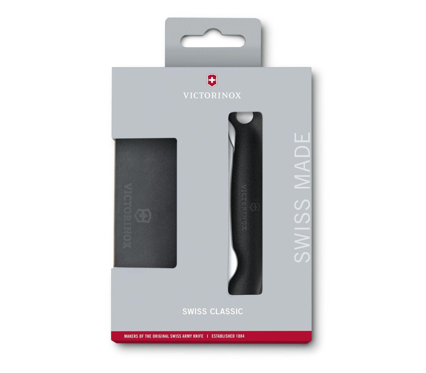 Victorinox Inklapbaar Schilmes Zwart + Snijplank - Swiss Classic 2-delig