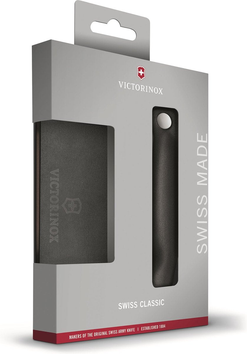 Victorinox Inklapbaar Schilmes Zwart + Snijplank - Swiss Classic 2-delig
