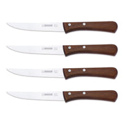set van 4 giesser steakmessen hout