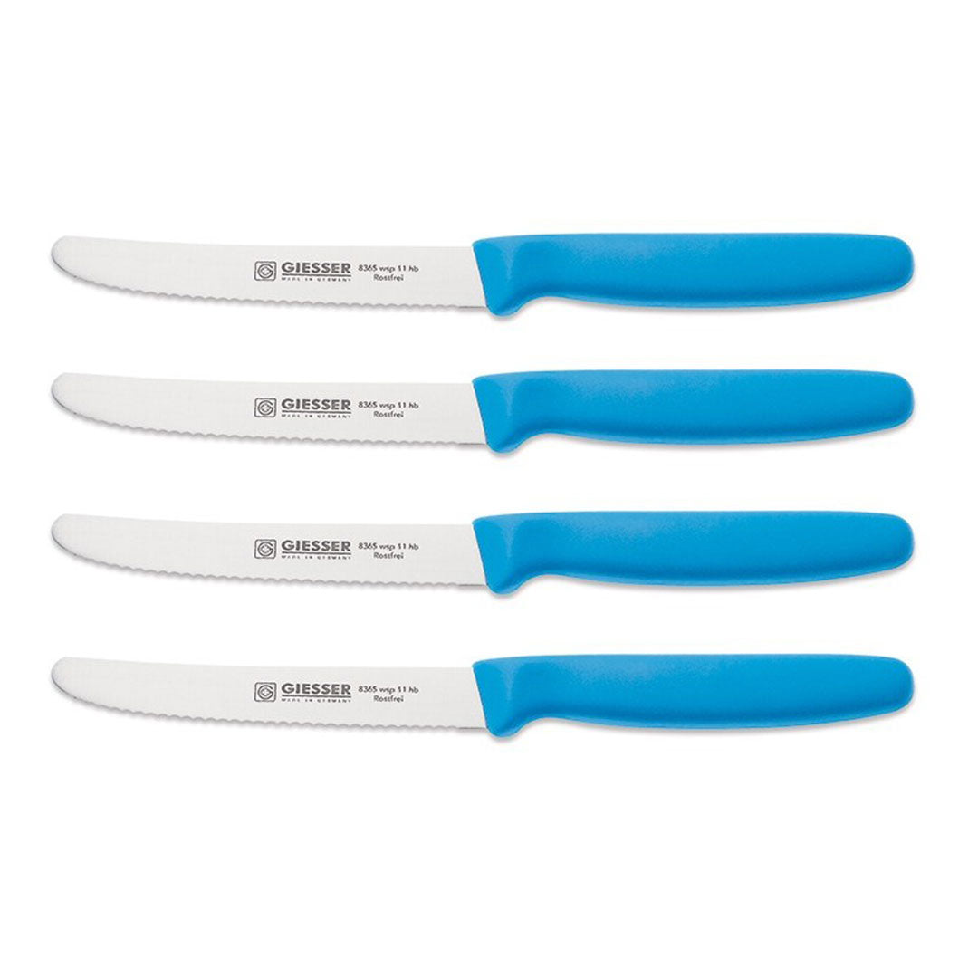 giesser steakmes lichtblauw set van 4