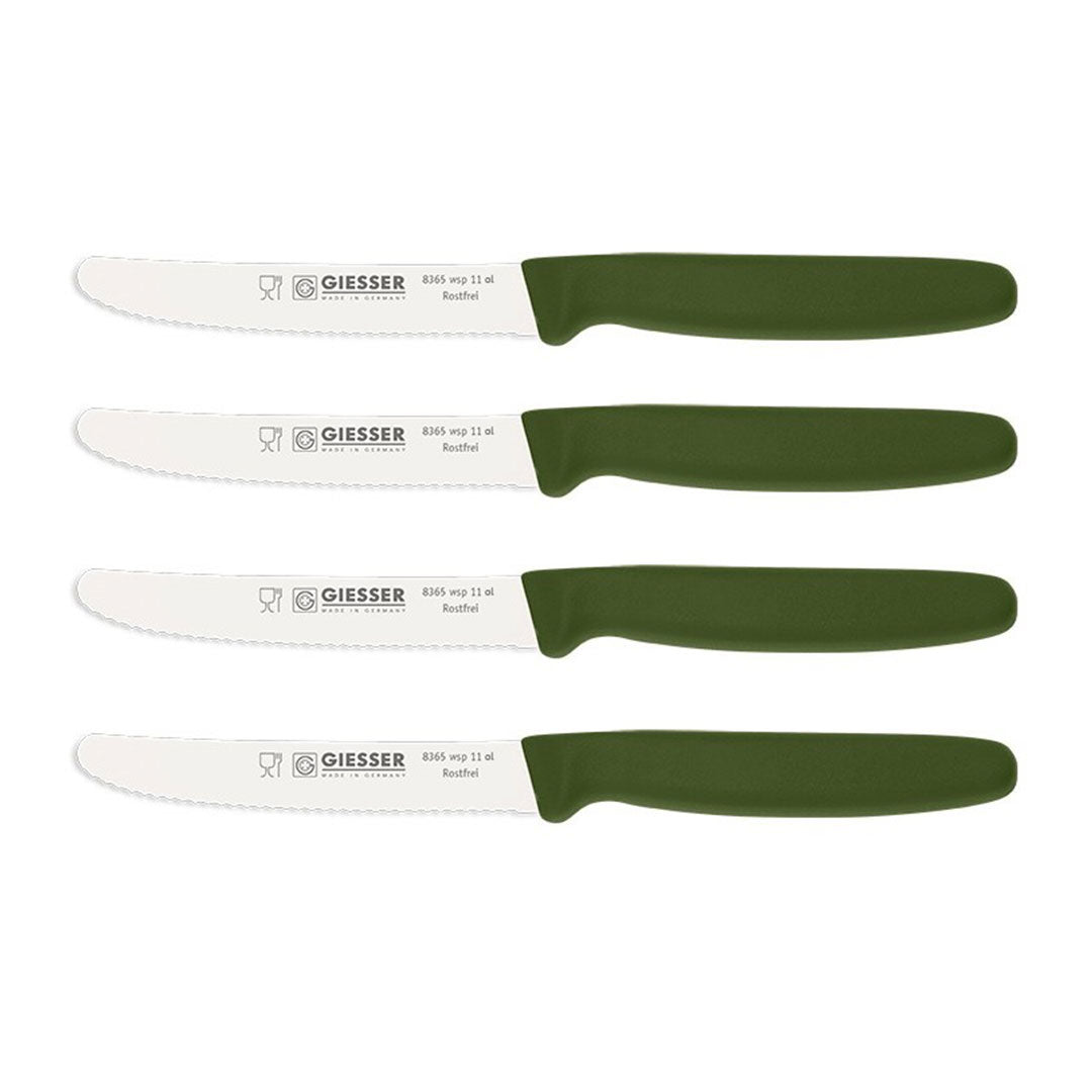 giesser steakmes olijf groen set van 4