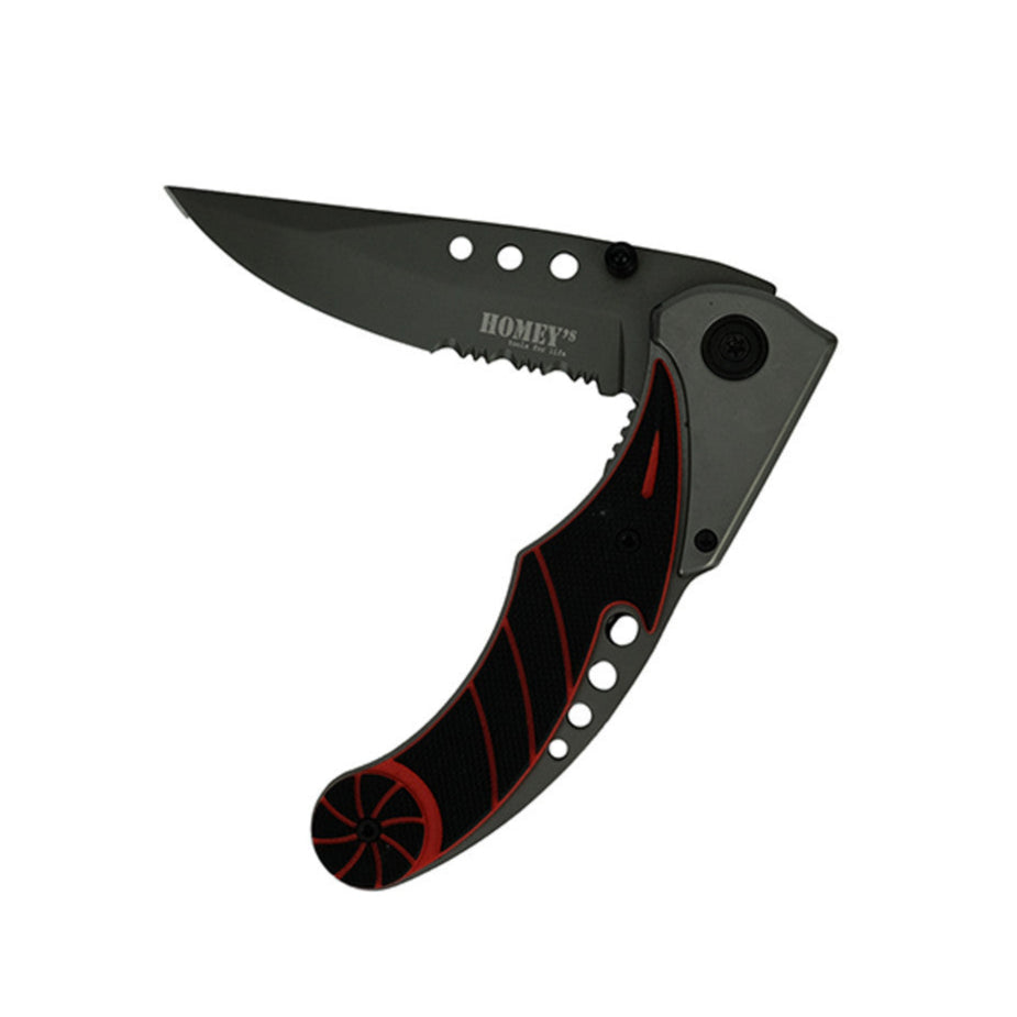 homeys zakmes fieldpal k3 zwart rood