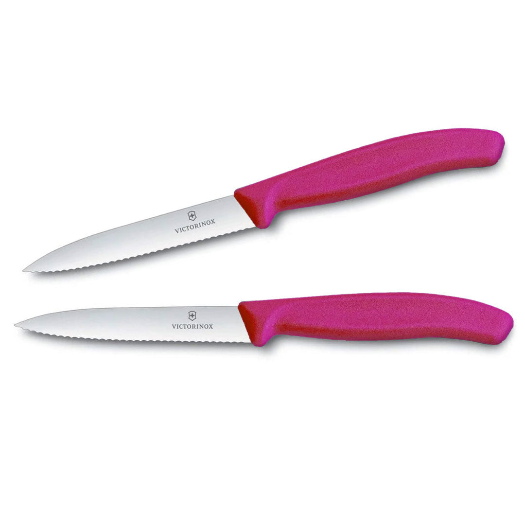 Victorinox Schälmesser Pink 8 cm Edelstahl glatt 2 Stück