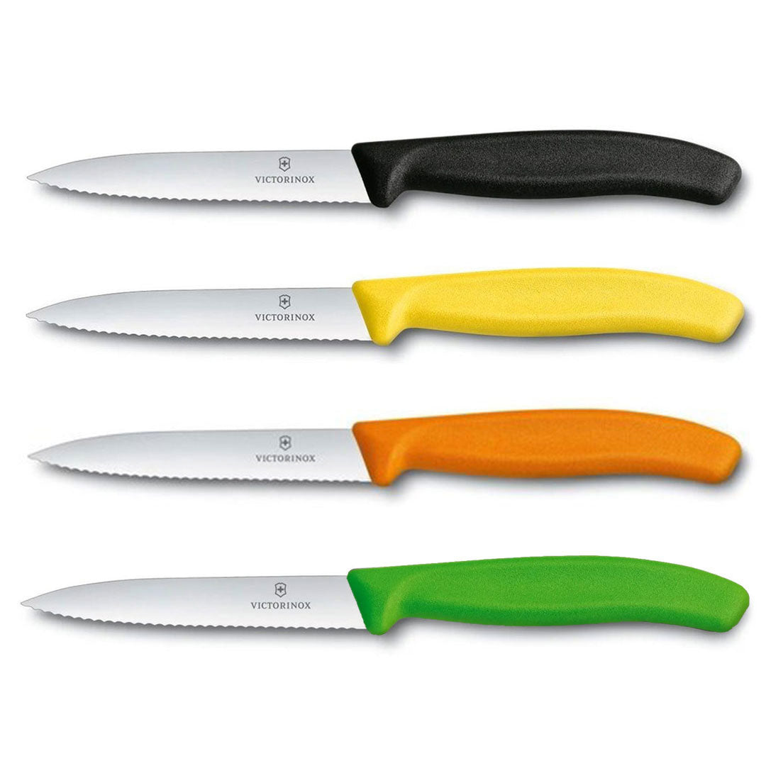 Victorinox Schälmesser 8 cm Edelstahl gezahnt 4er Set