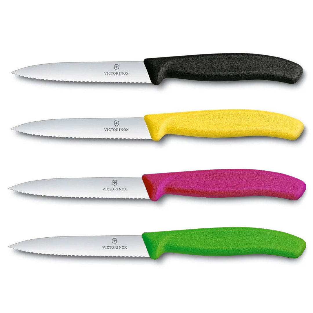 Victorinox Schälmesser 8 cm Edelstahl gezahnt 4er Set