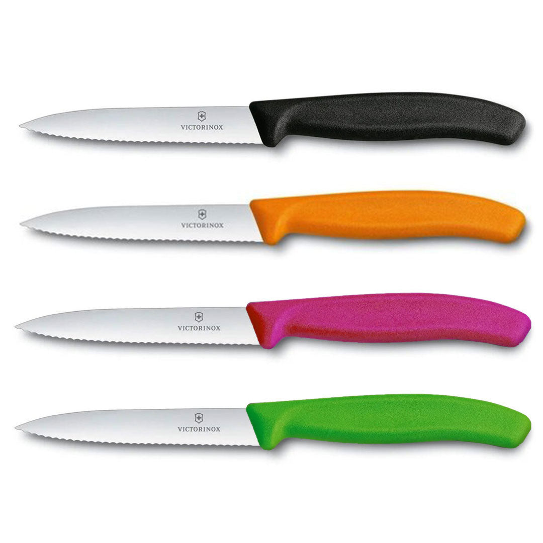 Victorinox Schälmesser 8 cm Edelstahl gezahnt 4er Set